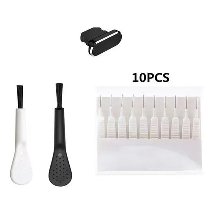 Cell Phone Charging Port Dust Plug with Cleaning Brush for Iphone 15 14 13 12 Pro Max plus Samsung Xiaomi IOS Type C Cleaner Set